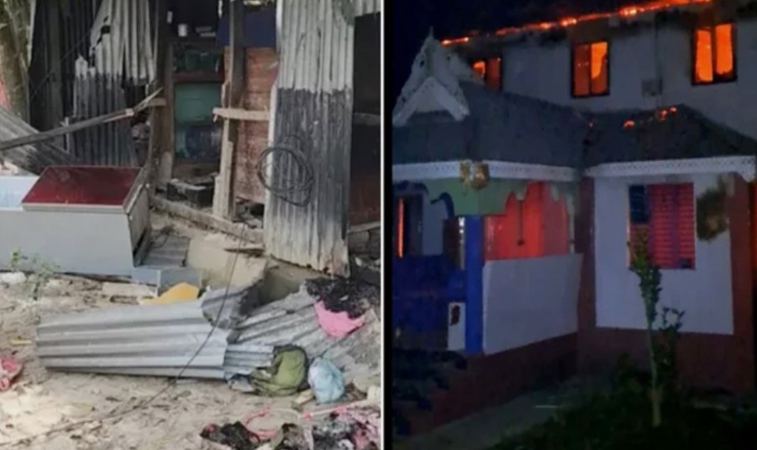 বিএনপিতে যোগ দেওয়াকে কেন্দ্র করে ৯টি বাড়িতে ভাঙচুর ও অগ্নিসংযোগ